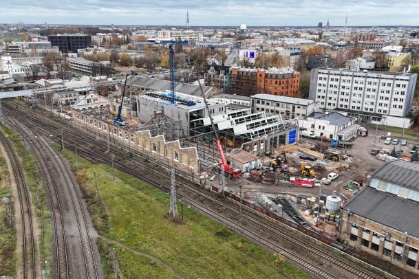 5. tramvaju depo ražošanas ēku pārbūve Brīvības ielā 191 būvdarbi